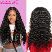 13x4 Deep Wave Lace Front Wig Brazilian Lace Frontal Human Hair Wigs Pre Plucked Remy Hair 4x4 Lace Closure Wig 30 Inch