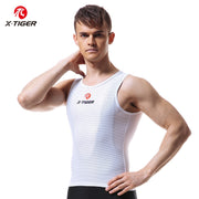 X-Tiger Men&#39;s Cycling Base Layers 2022 MTB Bike Cool Mesh Superlight Vest Breathable Short Sleeves Cycling Shirt Undershirt