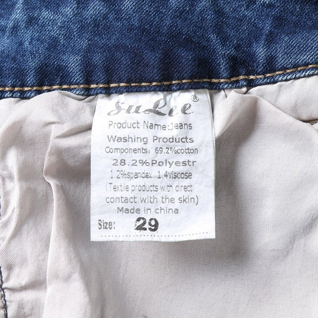 2022 SULEE  Brand Slim Fit New Men&#39;s Jeans Business Casual Elastic Comfort Straight Denim Pants Male High Quality  Trousers