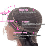 30 Inch Lace Front Human Hair Wigs HD Brazilian 13x4 Frontal Wig For Black Women Body Wave Glueless Pre Plucked Natural Hairline