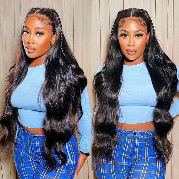 30 Inch Lace Front Human Hair Wigs HD Brazilian 13x4 Frontal Wig For Black Women Body Wave Glueless Pre Plucked Natural Hairline