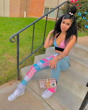 Bandana Print Women Jeans Distressed Skinny Denim Pants Flare Slim Bottoms Fitness Autumn Winter Streetwear Outfits Trousers