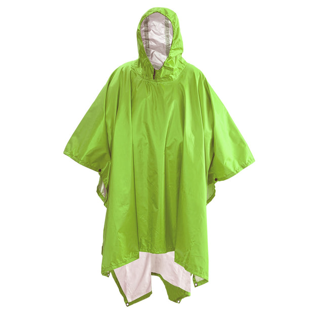 Portable Multifunctional 3 In 1 Rain Coat Hiking Camping Raincoat Poncho Mat Awning Durable Outdoor Activity Rain Gear Supplie