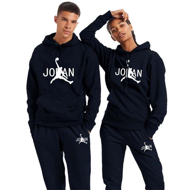 Men's Winter Couple Hoodie Sets Tracksuit Sportswear New Men Sweatshirt and Sweatpant Suit Fashion Streetwear Pullover Clothes