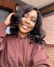 Body Wave 13x6 Lace Frontal Wigs Human Hair Short Bob Wig 13x4 Closure Wig 180 Density For Black Women Brazilian Remy Hair