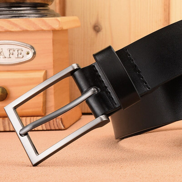 Male Genuine Leather Belts For Men&#39;s High Quality Luxury Pin Buckle Jeans Cowskin Casual Belt Business Cowboy Waistband