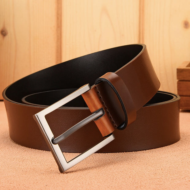 Male Genuine Leather Belts For Men&#39;s High Quality Luxury Pin Buckle Jeans Cowskin Casual Belt Business Cowboy Waistband