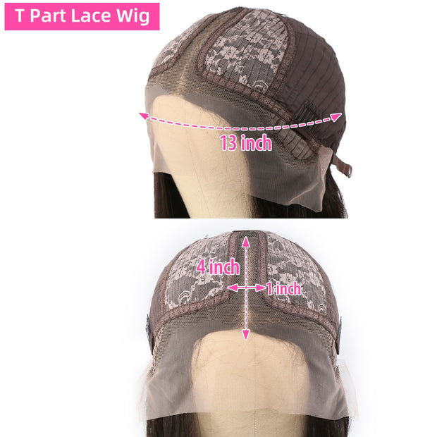 30 32 Inch Highlight Ombre T Part Lace Wig Curly Human Hair Wigs Honey Blonde Colored Deep Wave For Black Women