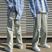 Men&#39;s jeans Neutral Wide Leg Denim Trousers Loose Straight Men Jeans asthetic Man Jeans Pants for boy Casual Baggy hip hop 2022