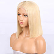 613 13x4 Lace Front Wig Short Bob Wig 150 Denstity Honey Blonde Human Hair Wigs Remy Straight Brazilian Hair T Part Lace Wig