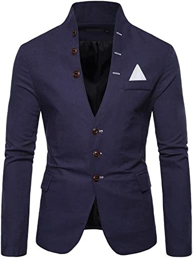 Men's Suit Jacket Casual Slim Fit Coat Lightweight Business Daily Blazers Formal Solid Color Dress Coats