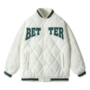 Men Baseball Stand -up Collar Winter Cotton Coat Jacket