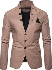 Men's Suit Jacket Casual Slim Fit Coat Lightweight Business Daily Blazers Formal Solid Color Dress Coats