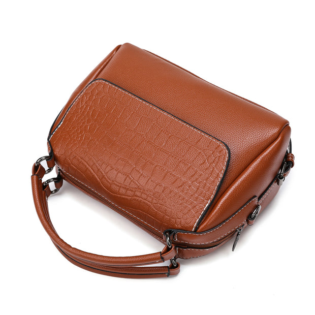 Crocodile Pattern Flap Handbag