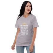 APsavings For the Lord takes delight in his people, He crowns the humble with Salvation Short-Sleeve T-Shirt